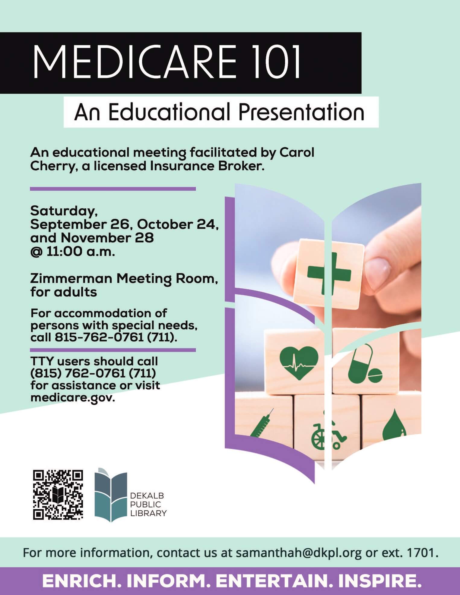 Dekalb Library Medicare 101 Sept Nov 2026